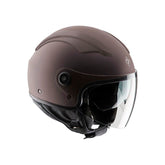 Casco EL'TOP, un demi-jet in policarbonato bronzo opaco. Design elegante e ventilazione efficace. Di TUCANO URBANO.